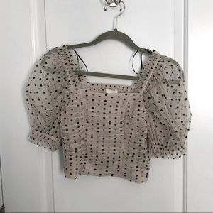 Puffy Sleeve Crop Top